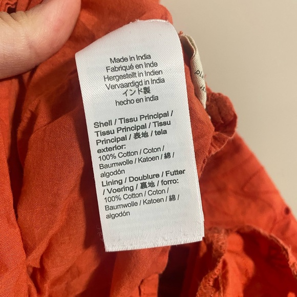 Madewell Orange Eyelet Summertime Cami Midi Dress Size X Small - Picture 4 of 9